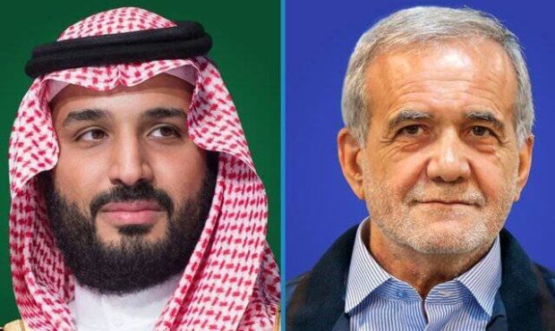 گفتگوی بن سلمان و پزشکیان/ تاکید ولیعهد عربستان بر گسترش روابط