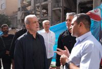 بازدید پزشکیان از برخی مناطق آسیب‌دیده از تهاجم رژیم صهیونیستی