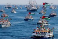 رژیم صهیونیستی ۱۳ کشتی ناوگان الصمود را تصرف کرد